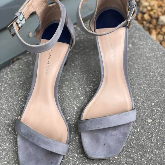 Stuart Weitzman Blue Strappy Heels - Picture 3 of 7